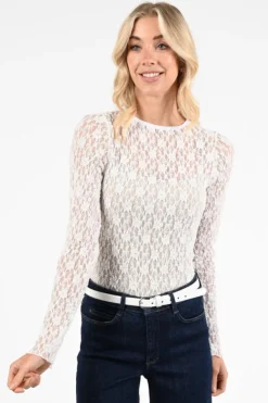 Aimée the label annie T-shirt lange mouw Off white