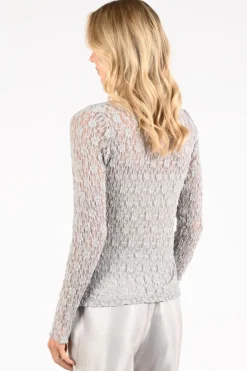 Aimée the label annie T-shirt lange mouw Zilver
