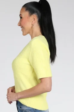 Aimée the label ballotto Pull korte mouw Geel