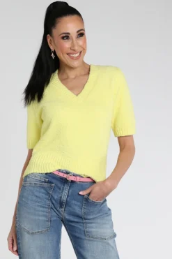 Aimée the label ballotto Pull korte mouw Geel