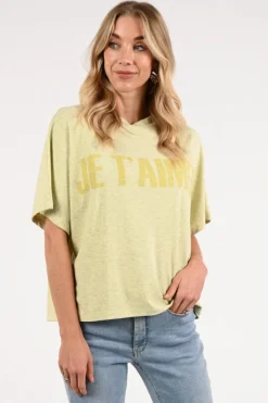 Aimée the label benjamin T-shirt korte mouw Licht geel