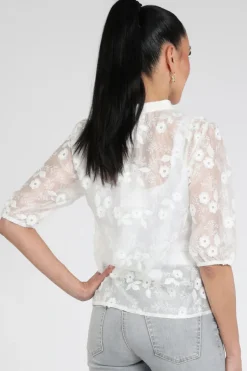Aimée the label canna Blouse korte mouw Wit