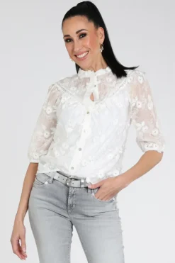 Aimée the label canna Blouse korte mouw Wit