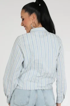 Aimée the label doris Blouse lange mouw Licht blauw