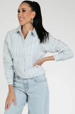 Aimée the label doris Blouse lange mouw Licht blauw