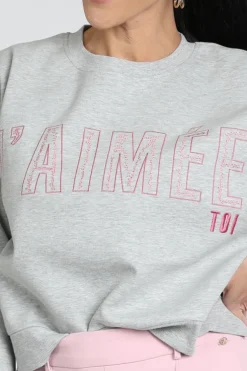 Aimée the label elan Sweater Licht grijs