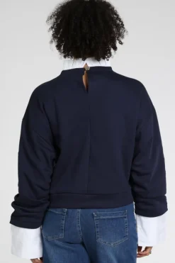 Aimée the label elan Sweater Marine