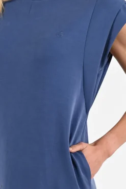 Aimée the label silvana Jurk korte mouw Vergrijsd blauw