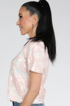 Aimée the label tulu Blouse korte mouw Licht roze