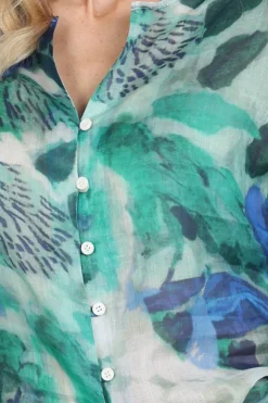 Atelier Maillet DH6st051 Blouse lange mouw Groen