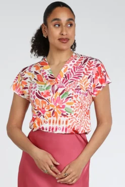 Atelier Maillet DV6st031 T-shirt korte mouw Koraal