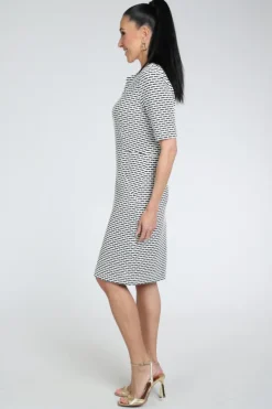 B Three julia Jurk korte mouw Off white