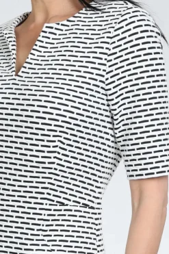 B Three julia Jurk korte mouw Off white