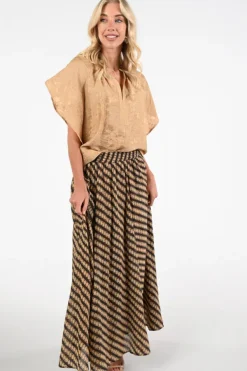 By-Bar 26112041 Blouse korte mouw Goud