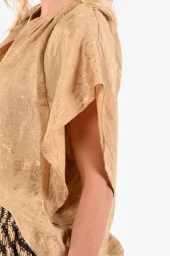 By-Bar 26112041 Blouse korte mouw Goud