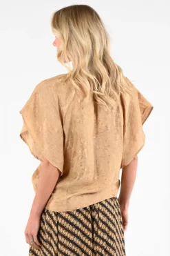 By-Bar 26112041 Blouse korte mouw Goud
