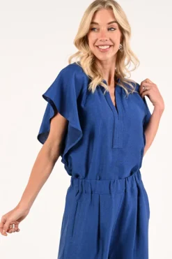 By-Bar 26112067 Blouse korte mouw Royal