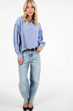 By-Bar 26112027 Blouse lange mouw Blauw