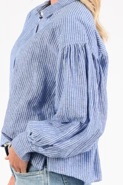 By-Bar 26112027 Blouse lange mouw Blauw