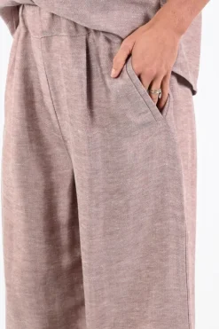 By-Bar celin gloss pants Broek Oud rose