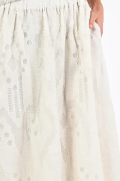 By-Bar 26218103 Rok wijd lang Off white