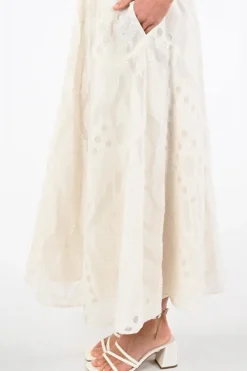 By-Bar 26218103 Rok wijd lang Off white