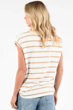 By-Bar 26211022 T-shirt korte mouw Zand