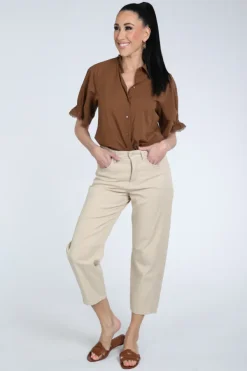 Cambio Elia 7609011403 Broek Beige