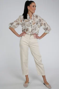 Cambio Elin 7670003619 Broek Ecru