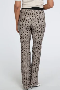 Cambio Flower Broek Taupe