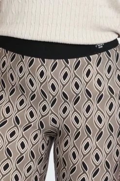 Cambio Flower Broek Taupe