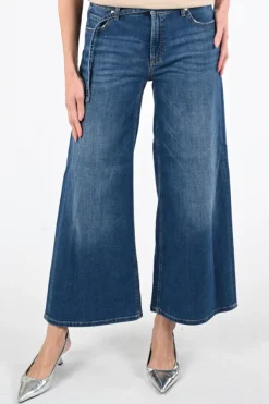 Cambio palazzo cropped Jeans Blue denim