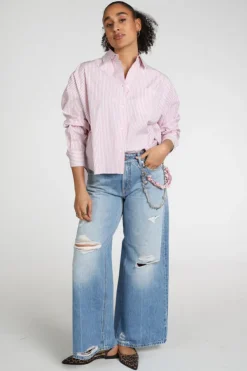 Cambio palazzo cropped Jeans Blue denim