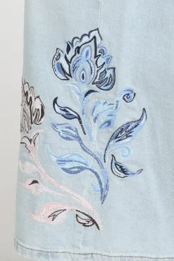 Cambio Palazzo cropped Jeans Light blue denim