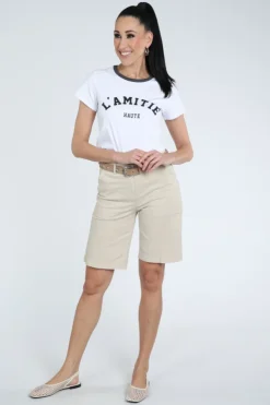 Cambio Stella bermuda Short Beige