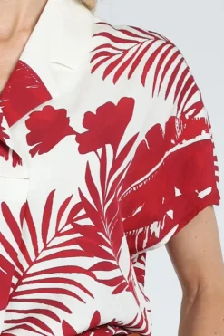 Caroline Biss 1690 Blouse korte mouw Rood