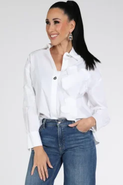 Caroline Biss 1679 Blouse lange mouw Wit
