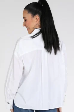 Caroline Biss 1679 Blouse lange mouw Wit
