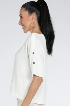 Caroline Biss 1210 Pull korte mouw Wit
