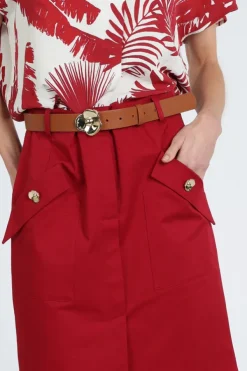 Caroline Biss 1715 Rok recht kort Rood