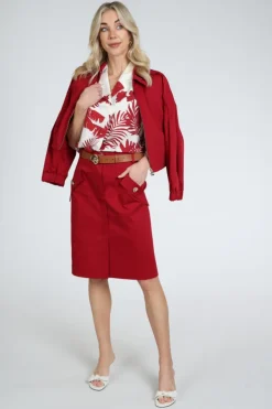Caroline Biss 1715 Rok recht kort Rood