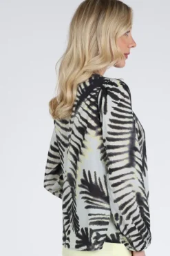 Catnoir 2684-2 Blouse lange mouw Blauw