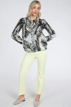 Catnoir 2684-2 Blouse lange mouw Blauw