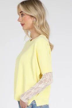 Catnoir 7539 Pull korte mouw Geel
