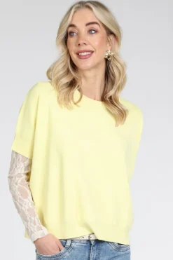 Catnoir 7539 Pull korte mouw Geel