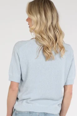 Catnoir 7521 Pull korte mouw Licht blauw