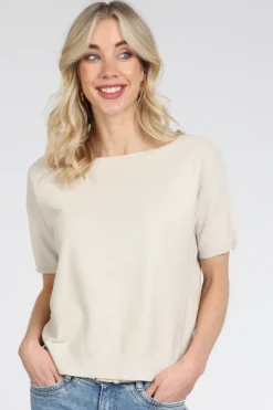Catnoir 7597 Pull korte mouw Zand