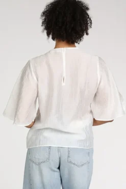 Co'couture 45093 Blouse korte mouw Wit