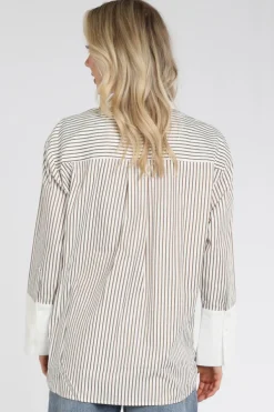 Co'couture 45085 Blouse lange mouw Bruin