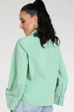 Co'couture 45055 Blouse lange mouw Groen